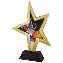 Gold Star Basketball Trophy