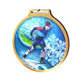 Habitat Cross-country skiing Gold Eco Friendly Wooden Medal
