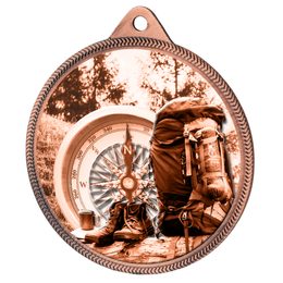 Hiking and Mountaineering Classic Texture 3D Print Bronze Medal