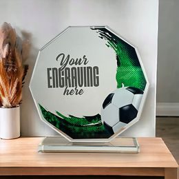 Hopper Soccer Glass Award