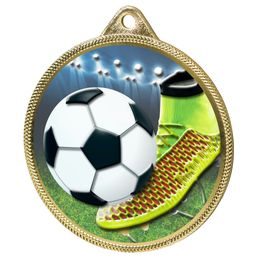 Soccer Boot and Ball Color Texture 3D Print Gold Medal