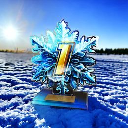 Cannes Printed Acrylic Snowflake 1 Trophy