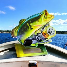 Cannes Printed Acrylic Fishing Trophy