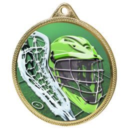 Lacrosse Color Texture 3D Print Gold Medal
