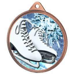 Ice Skating Boots White Color Texture 3D Print Bronze Medal