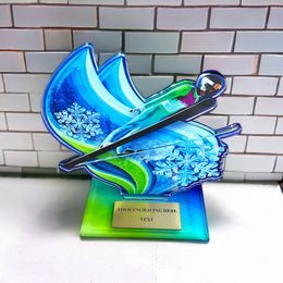 Cannes Printed Acrylic Ski Jumping Trophy