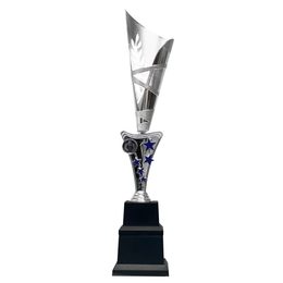 Conifer Silver & Blue Double Base Trophy