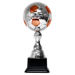 Conroe Silver and Orange Soccer Trophy