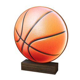 Sierra Basketball Ball Real Wood Trophy
