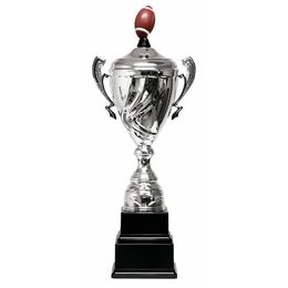 Barbican Double Tiered Silver American Football Cup