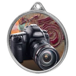 Photography Color Texture 3D Print Silver Medal