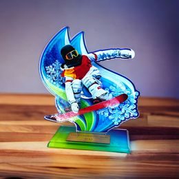 Cannes Printed Acrylic Snowboard Trophy