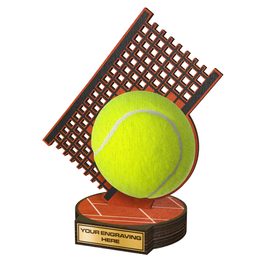 Grove Tennis Ball Real Wood Trophy