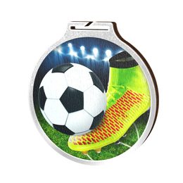 Habitat Soccer and Boot Silver Eco Friendly Wooden Medal