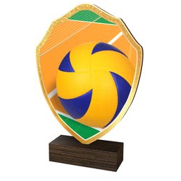 Arden Volleyball Real Wood Shield Trophy