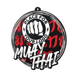 Pro Muay Thai Black Acrylic Logo Medal