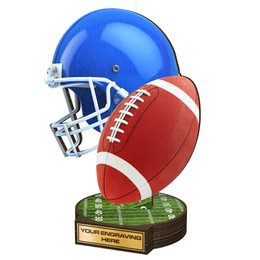 Grove Football Real Wood Trophy