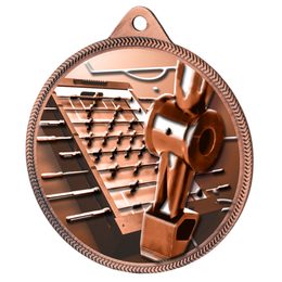 Foosball Classic Texture 3D Print Bronze Medal