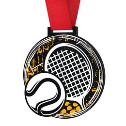Giant Tennis Black Acrylic Medal