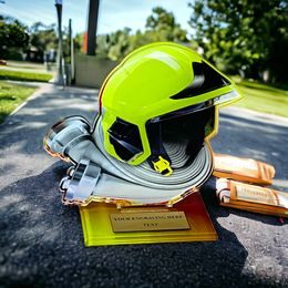 Cannes Printed Acrylic Firefighter Trophy