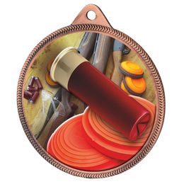 Clay Pigeon Shooting Color Texture 3D Print Bronze Medal