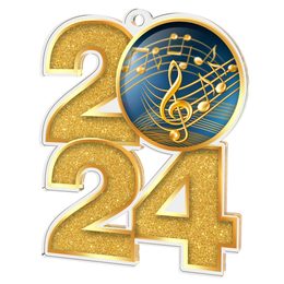 Music Notes 2024 Acrylic Medal