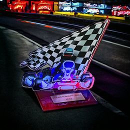 Cannes Printed Acrylic Go Karting Trophy