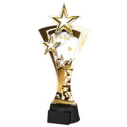 Classic Triple Star Poker Cards Trophy