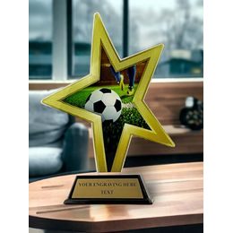 Gold Star Soccer Trophy