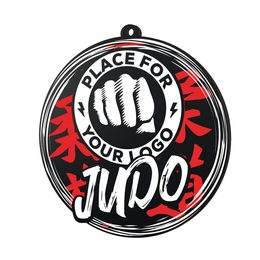 Pro Judo Black Acrylic Logo Medal