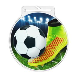 Atlas Soccer Ball and Boot Acrylic Medal