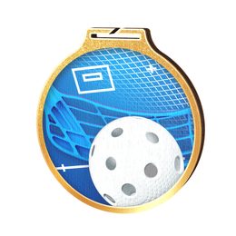 Habitat Floorball Gold Eco Friendly Wooden Medal