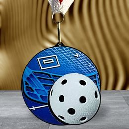 Rincon black acrylic Floorball medal