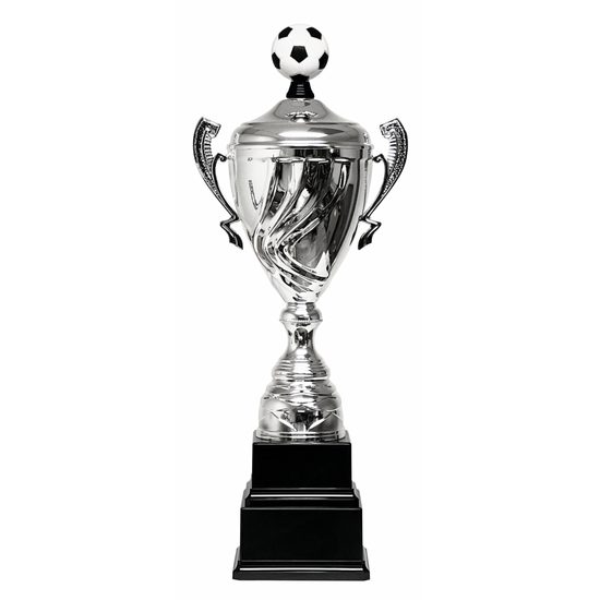 Barbican Double Tiered Silver Soccer Cup