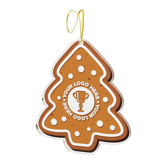 Gingerbread Tree Custom Made Printed Ornament