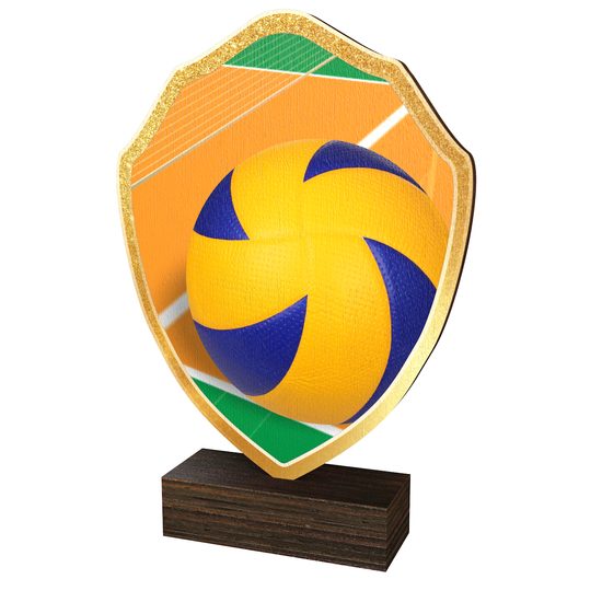 Arden Volleyball Real Wood Shield Trophy