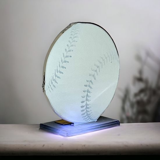 Cannes Printed Acrylic Baseball Trophy