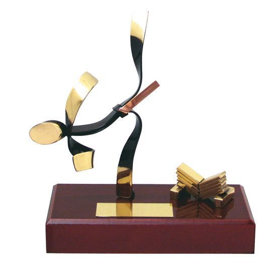 Barcelona Karate Handmade Metal Trophy