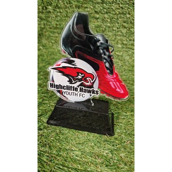 Soccer Cleat & Shoe Custom Made Acrylic Award