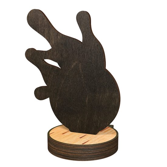Grove Bowling Real Wood Trophy