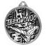 Taekwondo Classic Texture 3D Print Silver Medal