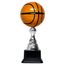 Conroe Silver and Orange Basketball Trophy