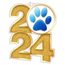 Dog Paw 2024 Acrylic Medal