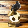 Grove Classic Football Ball & Boot Real Wood Trophy