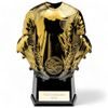 Krol Heavyweight Gold Football Trophy (FREE CLUB LOGO)