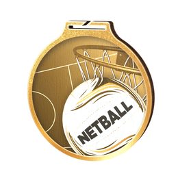 Habitat Classic Netball Gold Eco Friendly Wooden Medal