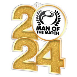 Rugby Man of the Match 2024 Acrylic Medal