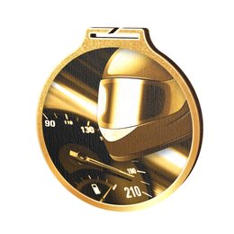 Habitat Classic Motorsports Gold Eco Friendly Wooden Medal