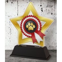 Mini Star Dog Paw Trophy