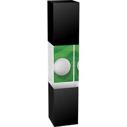 Staklo Black and Clear Solid Glass Cuboid Golf Trophy